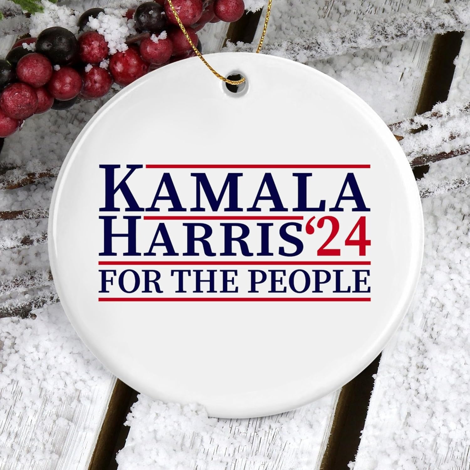 Kamala Harris Ornament 2024, Kamala Harris for The People Ornament, Kamala Ornaments, Election 2024