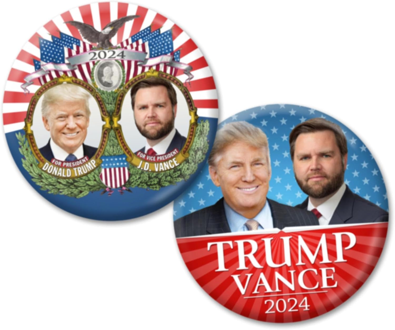 Trump Vance 2024 Brooch Pins, Gift For Trump Fans, Election 2024