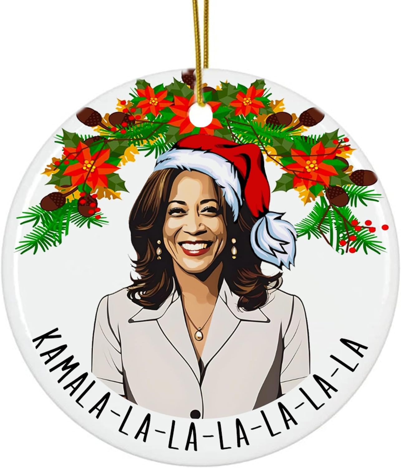 Kamala Harris Ornament 2024, Kamala-la-la-la-la-la Ornament, Kamala Ornaments, Election 2024