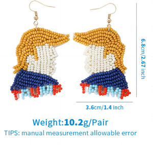 Elegant Bohemian Tassel Earrings Trump - Crafted with Seed Beads and Gold Plated Ear Hooks