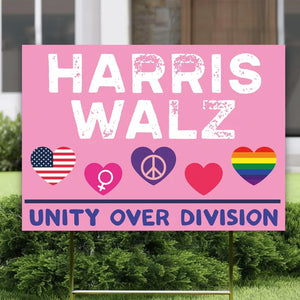 Unity Over Division Harris Walz, Kamala Harris Sign, Vote Kamala, Election 2024