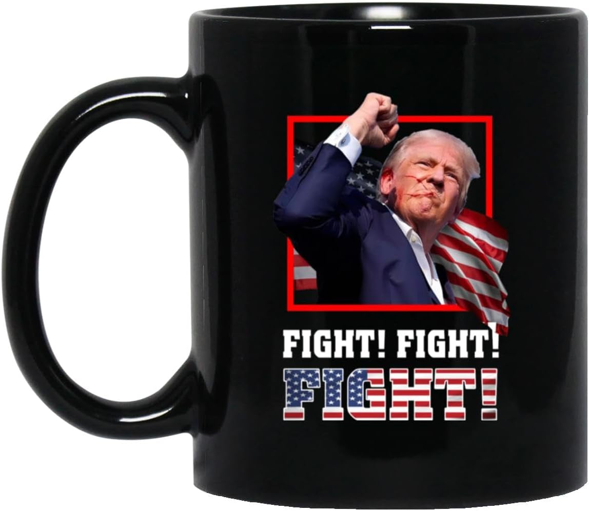 Fight Fight Fight Trump Coffee Mug, Trump Assassination, Election 2024