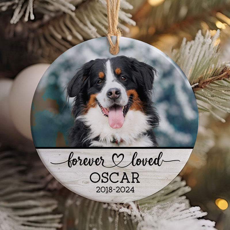 Forever Loved Ornament, Personalized Memorial Ornaments For Loss Of Loved One, Custom Photo