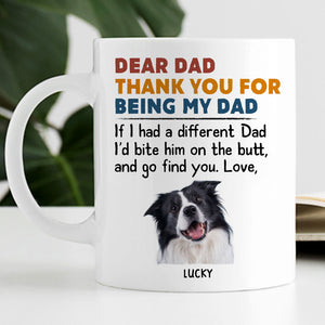 Bite Him On The Butt, Personalized Accent Mug, Gift For Dog Lovers, Custom Photo