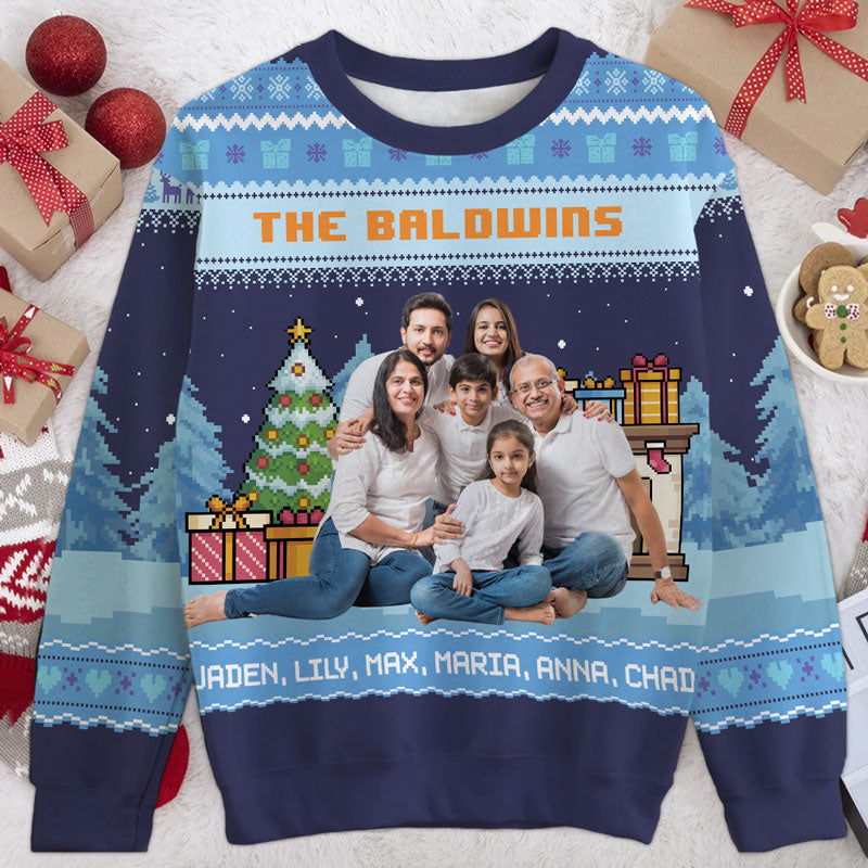 Custom Photo Family Funny Shirt, Personalized All-Over-Print Sweater, Kid Sweatshirt, Ugly Sweater