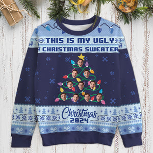 This Is My Ugly Sweater, Personalized All-Over-Print Sweater, Kid Sweatshirt, Custom Photo