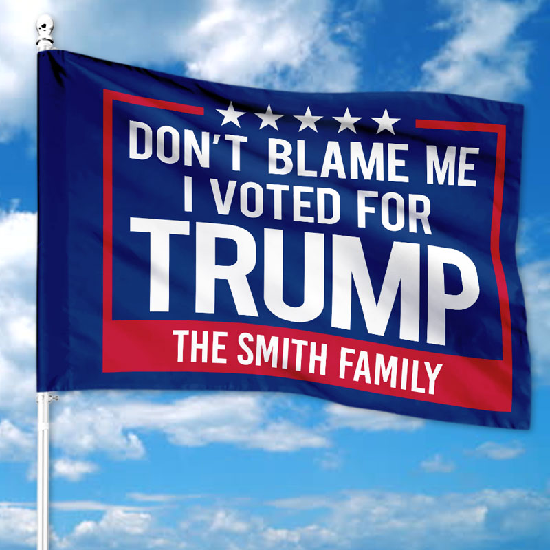 I Voted For Trump, Trump 2024, Personalized House Flag, Donald Trump Homage