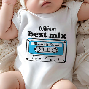 Best Mix Of Mom And Dad, Personalized Baby Clothes, Custom Baby Onesies, Baby Shower Gifts