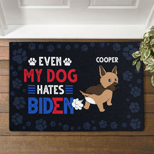 Even My Dogs Hate Biden, Personalized Doormat, Trump Doormat, Gift For Dog Lovers, Custom Photo, Election 2024