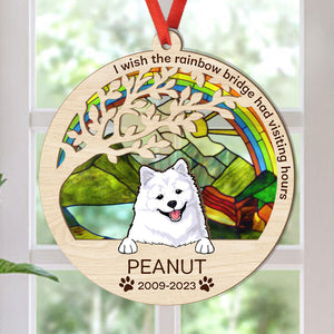 The Rainbow Bridge Had Visiting, Personalized Suncatcher Ornament, Car Hanger Memorial Gifts