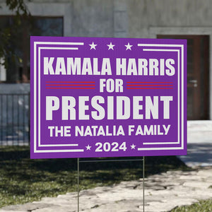 Kamala Harris For President 2024, Personalized Yard Sign, Kamala Harris Yard Sign, Election 2024