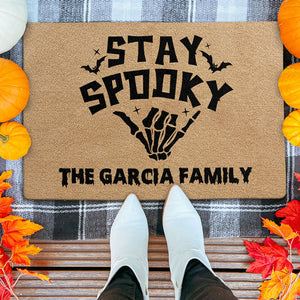 Stay Spooky Doormat, Personalized Doormat, Halloween Welcome Mat