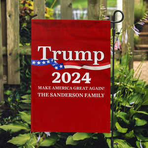 Make American Great Again Trump, Personalized House Flag, Custom Gift For Trump Fans, Election 2024