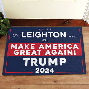 Trump Make America Great Again, Personalized Doormat, Home Decoration For Trump Fans, Election 2024