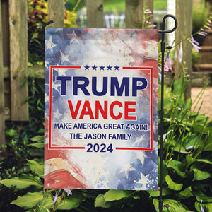 Trump Vance Make America Great Again 2024, Trump Personalized House Flag, Home Decoration, Election 2024