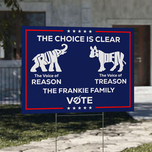 The Voice Of Reason Trump, Personalized Yard Sign, Trump Yard Sign, Election 2024