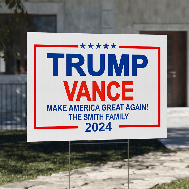 Trump Vance Make America Great Again 2024, Personalized Yard Sign, Trump Yard Sign, Election 2024