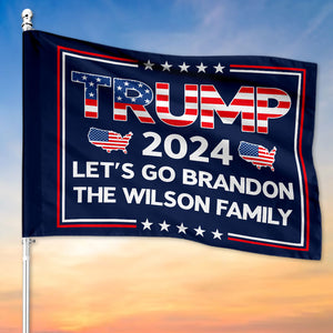 Let's Go Brandon Trump 2024, Personalized House Flag, Home Decoration, Election 2024