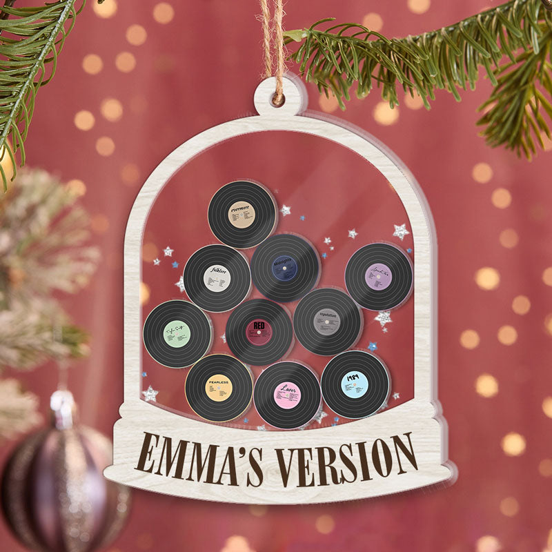 The Eras Tour Shape Ornament, Personalized 3 Layers Shaker Ornament