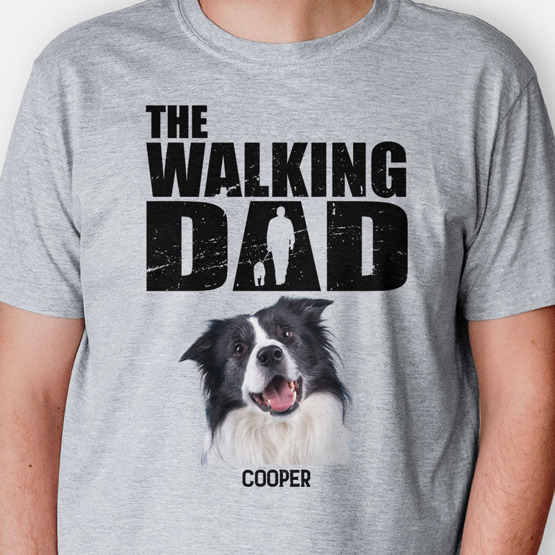 The Walking Dad Mom, Personalized Shirt, Gifts for Dog Lovers, Custom Photo