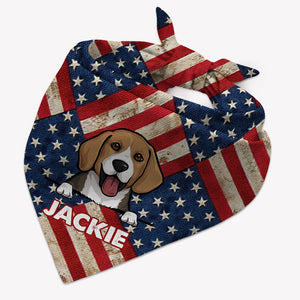 Patriotic Dog Bandana, Personalized Bandana, Custom Dog Lovers Gifts