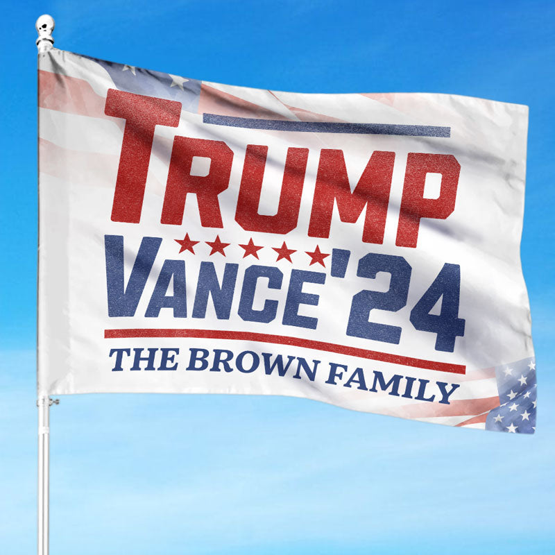 Trump Vance'24 Flag, Personalized House Flag, Home Decoration, Election 2024