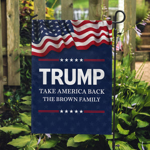 Take American Back Trump Custom Text, Personalized House Flag, Gift For Trump Fans, Election 2024