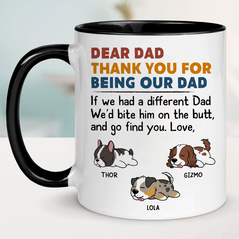 Bite Him On The Butt, Personalized Accent Mug, Gift For Dog Lovers