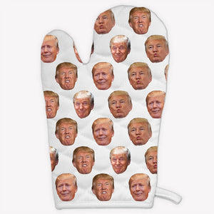 Custom Funny Trump Face Oven Mitts, Personalized Oven Mitt, Birthday Gift, Gift For Trump Supporters, Election 2024