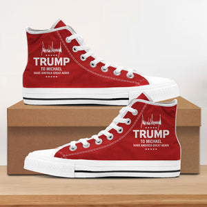 Make America Great Again Trump High Top Shoes, Personalized Sneakers, Gift For Trump Fans, Election 2024