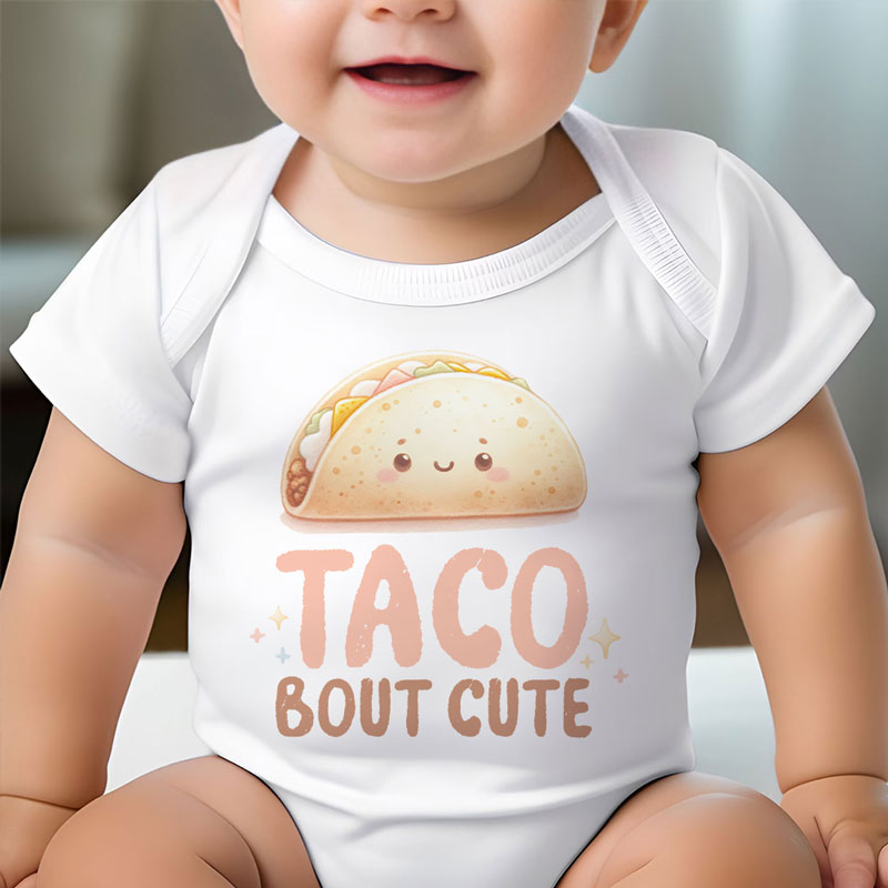 Taco Bout Cute, Personalized Baby Clothes, Custom Baby Onesies, Baby Shower Gifts