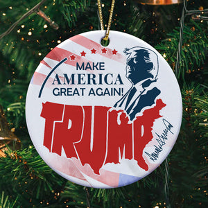 Make America Great Again, America Map Trump, Personalized Trump Ornament, Election 2024