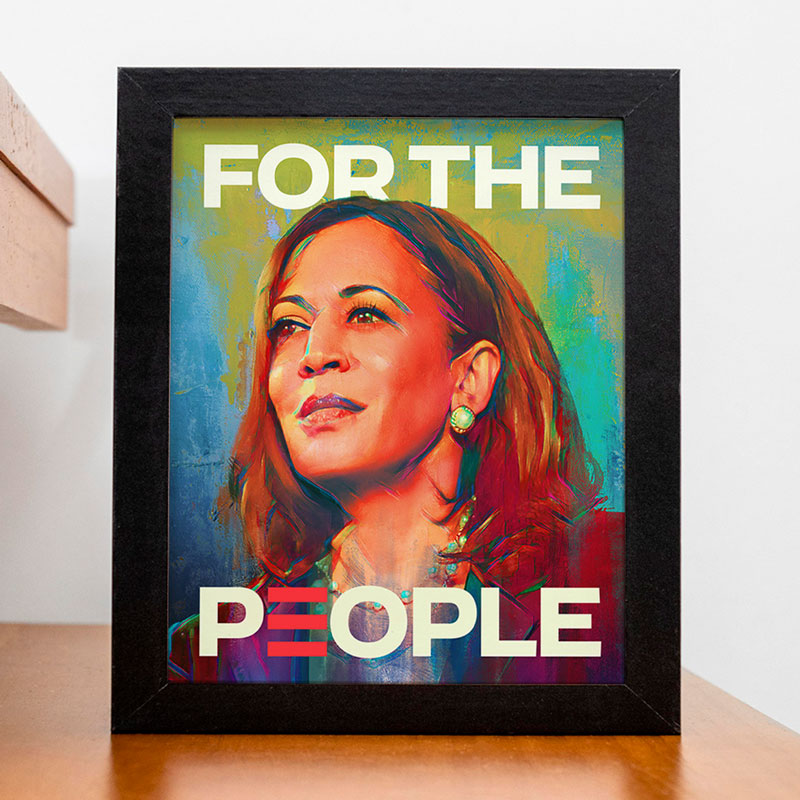 Kamala Harris For The People Retro, Kamala Harris Picture Frame, Gift For Kamala Harris Supporters, Election 2024