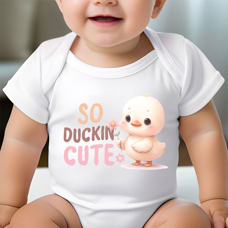 So Duckin Cute, Personalized Baby Clothes, Custom Baby Onesies, Baby Shower Gifts