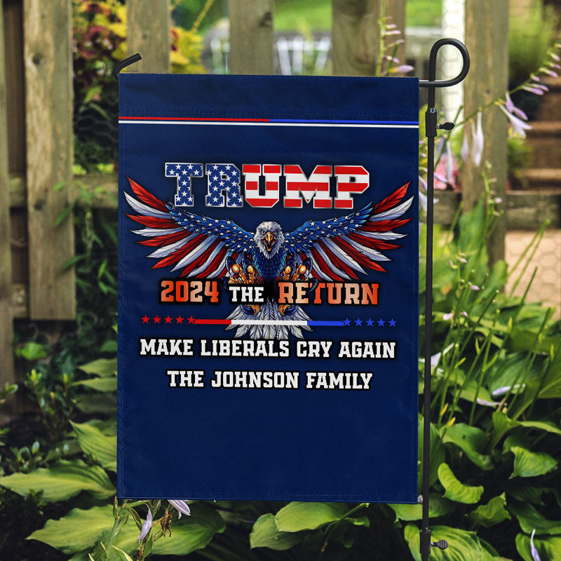 Trump 2024 The Return, Personalized Garden Flag, Home Decoration, Election 2024