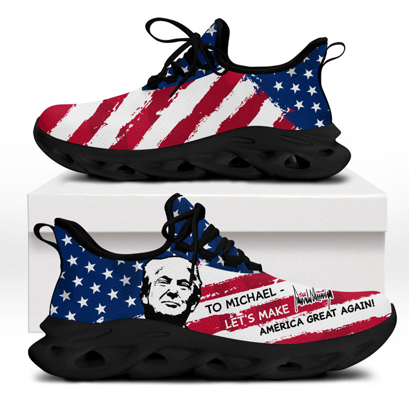 Let's Make America Great Again Trump MaxSoul Shoes, Personalized Sneakers, Gift For Trump Fans, Election 2024