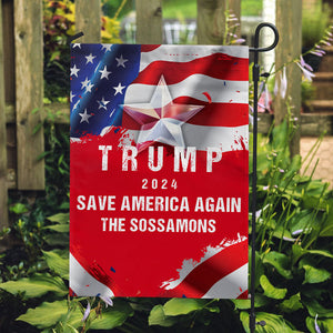 Save America Again Star Trump 2024, Personalized House Flag, Home Decoration, Election 2024