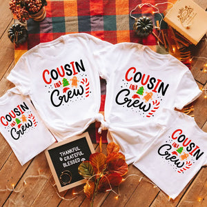 Cousin Crew, Personalized Family Shirt, Matching Family Santa Shirts, Christmas Gift Ideas