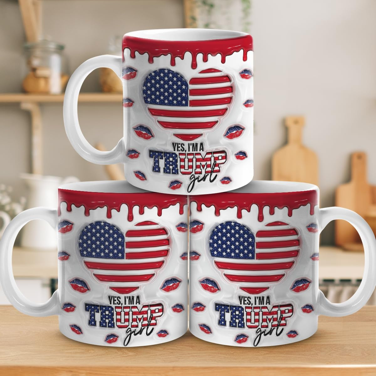 Trump 3D Inflated Mug, Gift For Trump Supporters, Election 2024