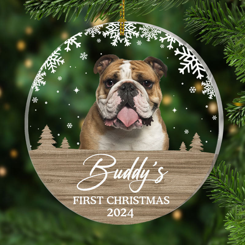 First Christmas, Personalized Ornament, Christmas Gifts for Pet, Custom Photo