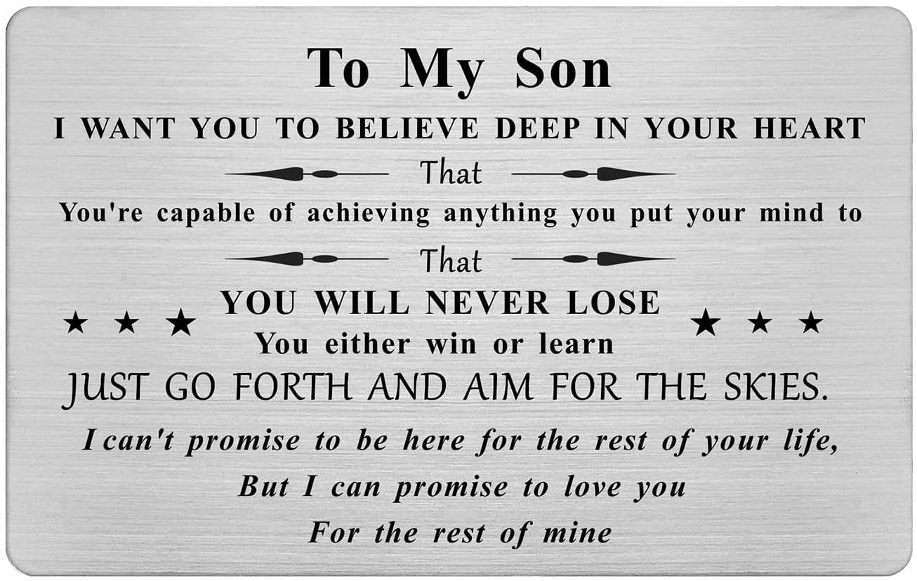 To My Son, I Want You To Believe Deep In Your Heart, Wallet Insert Card, Thank You Dad Gifts, I Love You Dad, Gifts For Father's Day, Gifts For Lovers