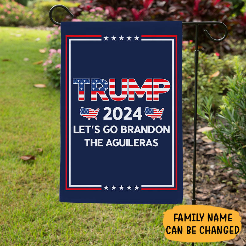 Let's Go Brandon Trump 2024, Personalized Garden Flag, Home Decoration, Election 2024