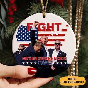 Legends Never Die Trump Fight, Trump Shooting, Personalized Trump Ornament, Election 2024