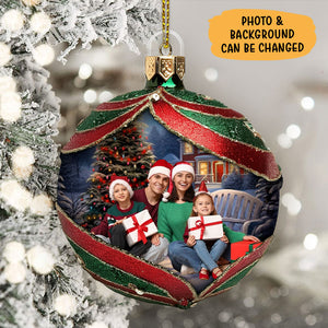 Custom Photo Family Makes Joyful Memories, Personalized Shape Ornament, Family Ornament