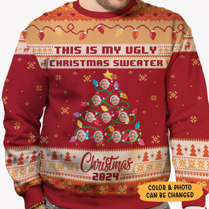 This Is My Ugly Sweater, Personalized All-Over-Print Sweater, Kid Sweatshirt, Custom Photo