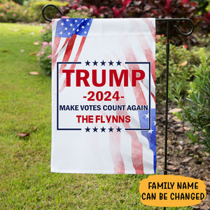 Make Votes Count Again Trump 2024, Personalized House Flag, Home Decoration. Election 2024