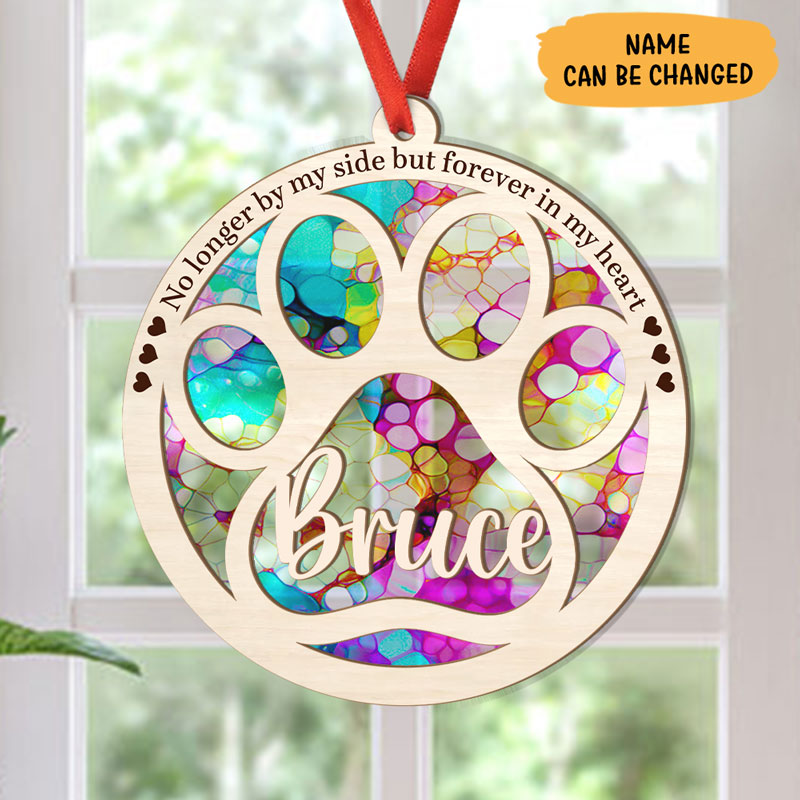 If Love Could Save You Paw Name, Personalized Suncatcher Ornament, Car Hanger