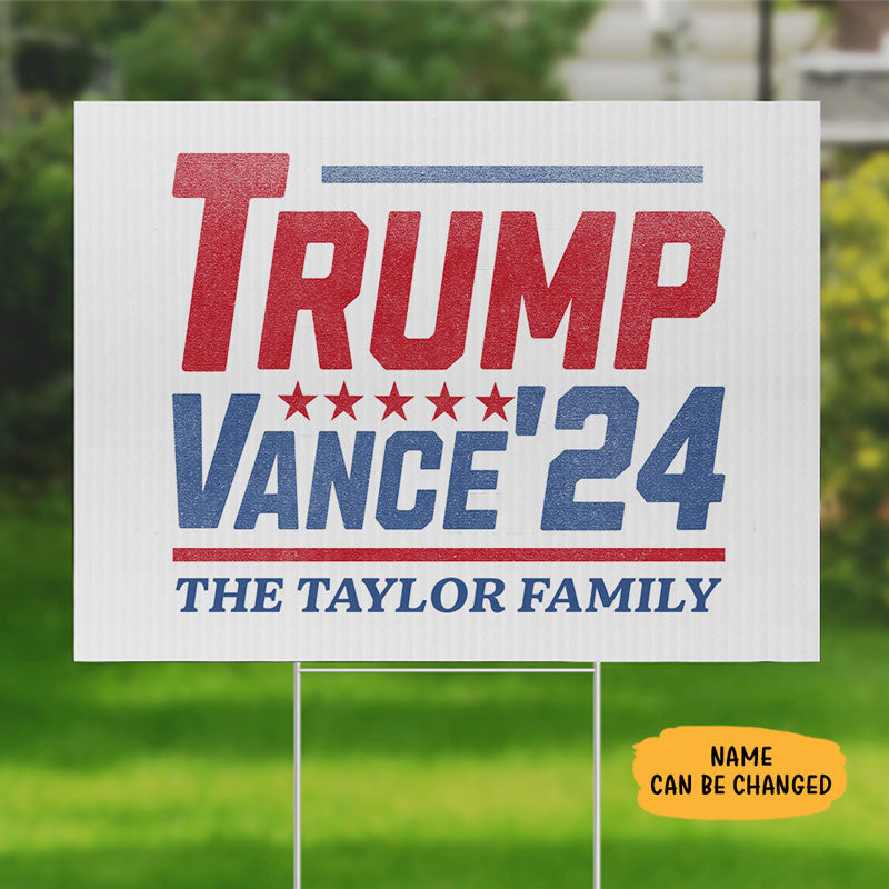 Trump Vance'24, Personalized Yard Sign, Trump Yard Sign, Election 2024