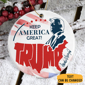 Make America Great Again, America Map Trump, Personalized Trump Ornament, Election 2024