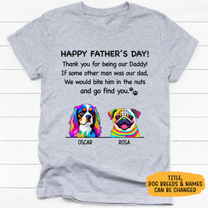 Thank You For Being My Daddy Dog Pop Art, Personalized Shirt, Gifts For Dog Lovers